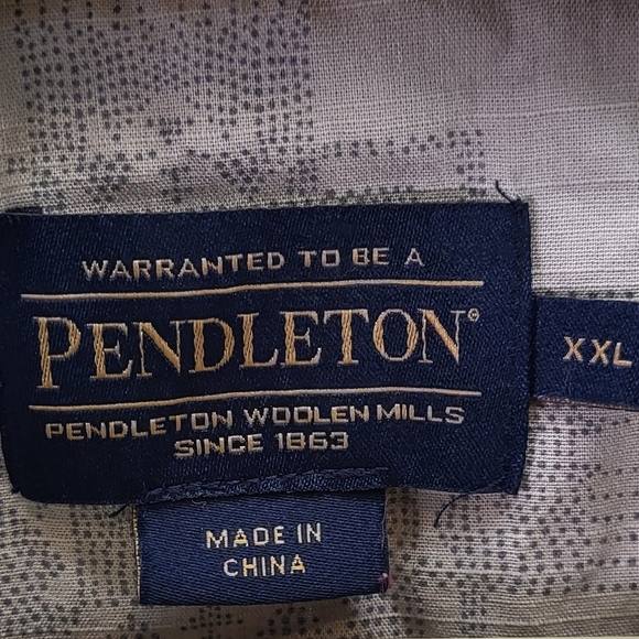 Pendleton Short Sleeve Shoreline Printed Cotton Button Down Shirt size XXLarge - Picture 3 of 6